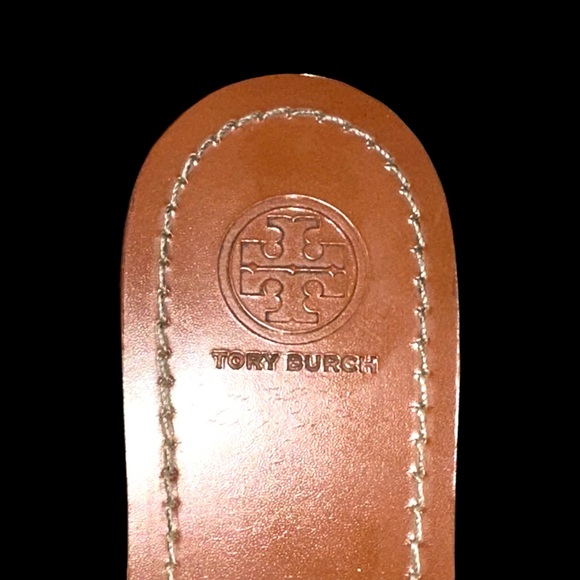 Tory Burch Gabriel Flat Thong Sandals in Royal Tan 8.5 - Picture 8 of 10